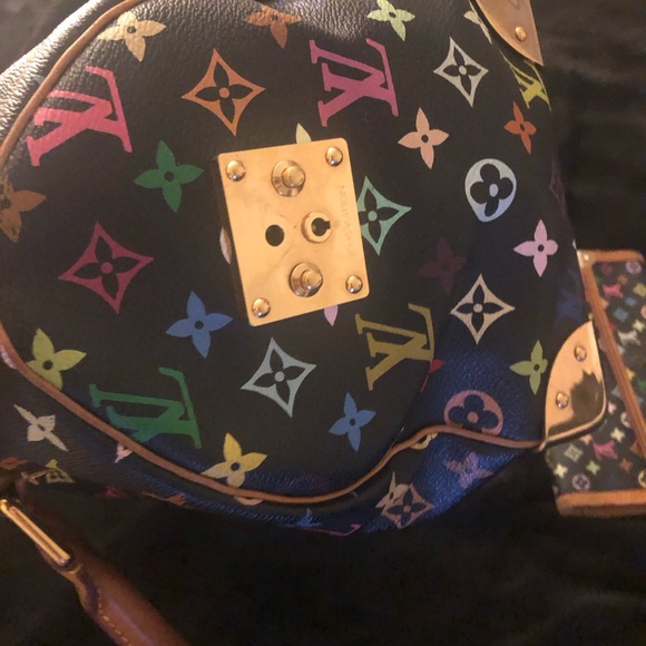 Louis Vuitton multiple color handbag with matching wallet - Picture 11 of 16